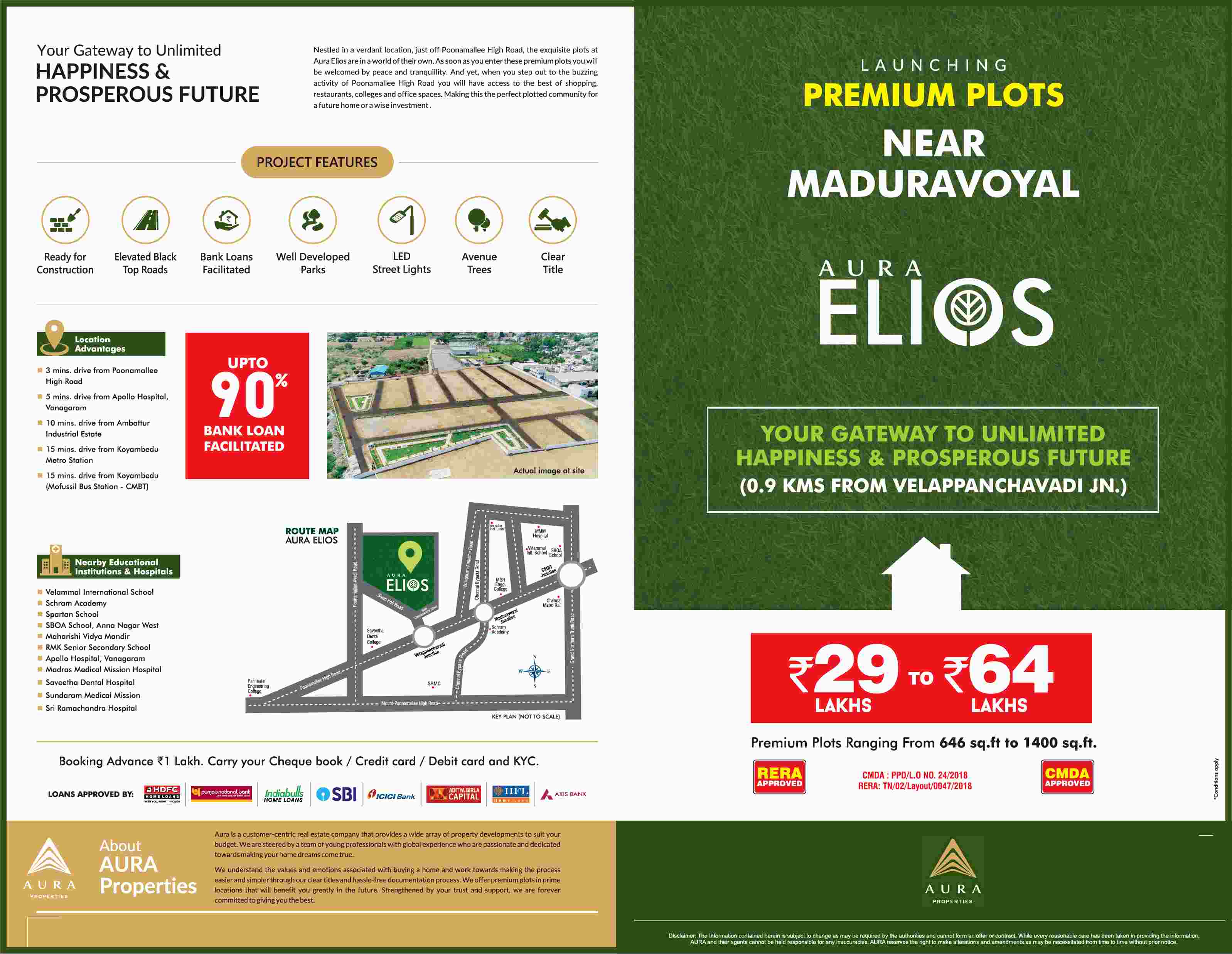 Launching premium plots with happiness & prosperous future at Aura Elios in Chennai